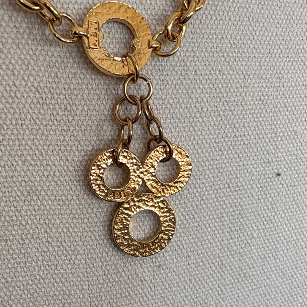 Celine Gold Necklace with Circular Charms - Picture 6 of 10